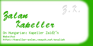 zalan kapeller business card